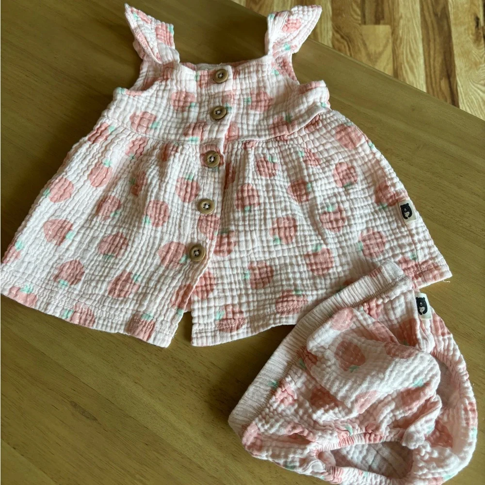 Pink Baby Dress with Matching Bloomers